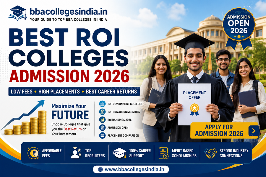 Best ROI Colleges Admission 2026 in India with low fees high placements and scholarship opportunities