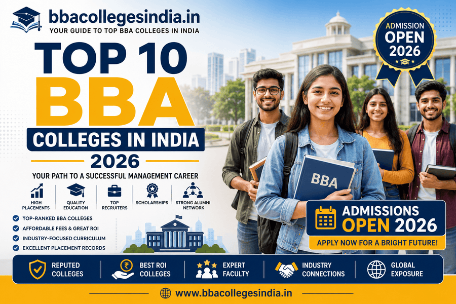 Top 10 BBA Colleges in India 2026 with fees placements scholarships and admission details